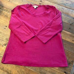 Laura Ashley 3/4 length pink shirt